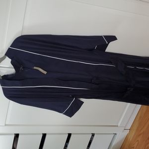 J.Crew navy blue cotton robe